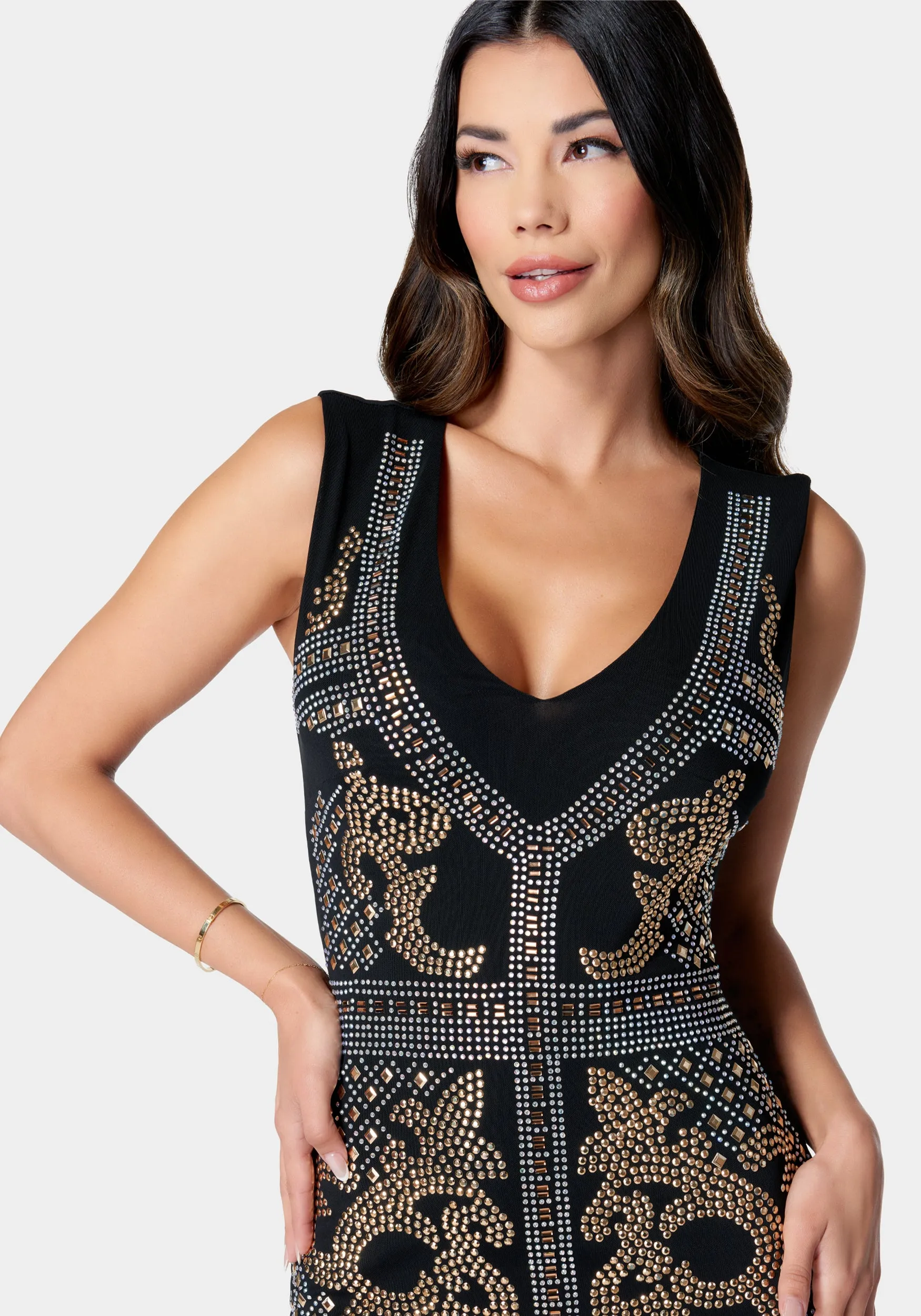 Embellished Mini Dress sold by Bebe product image thumbnail 5