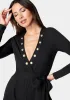Snap Detail Belted Romper sold by Bebe