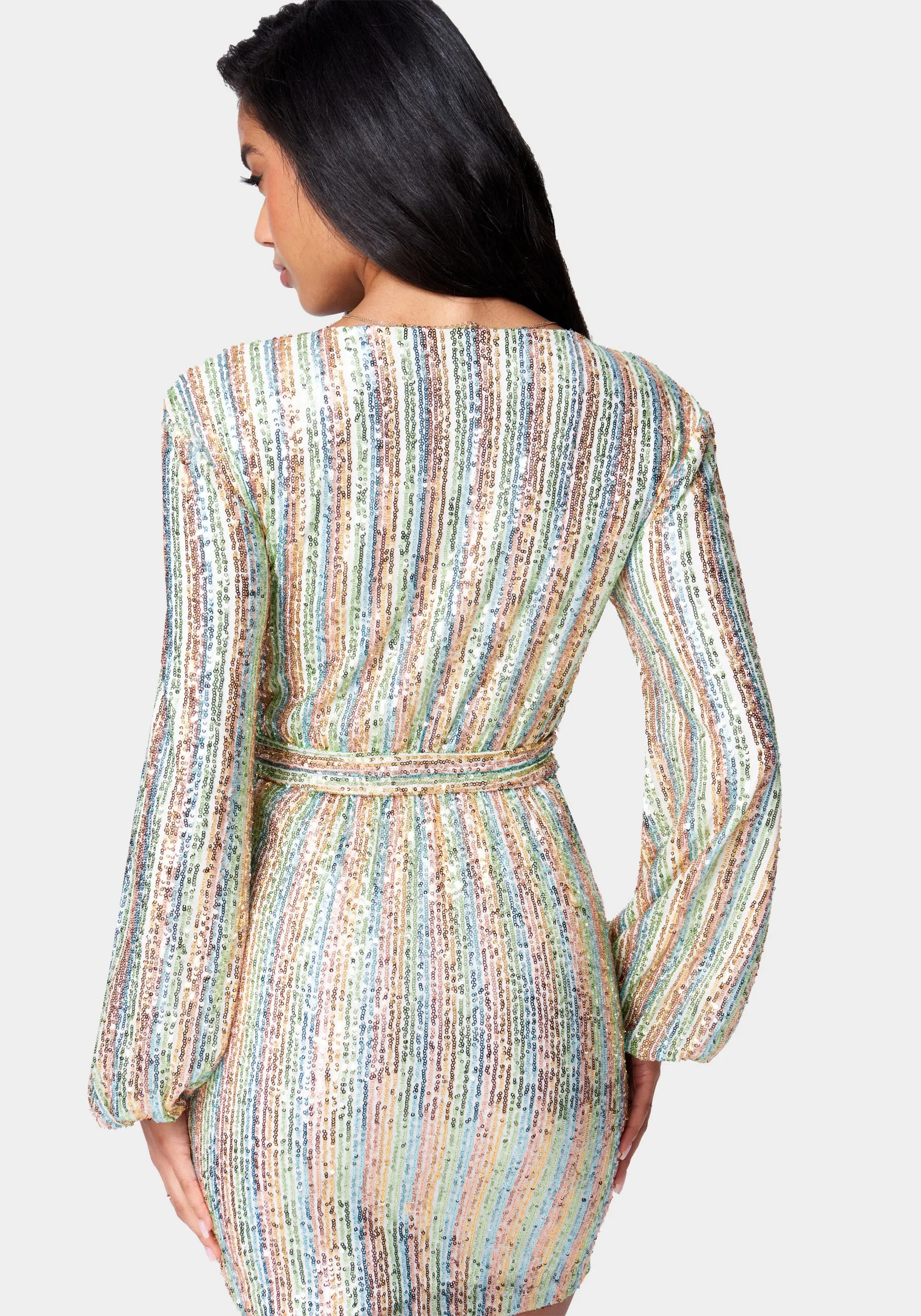 Sequin Tie Front Dress sold by Bebe product image thumbnail 3