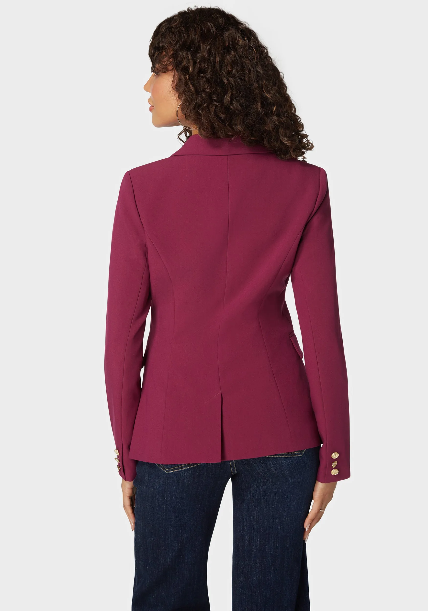 Double Breast Tailored Woven Twill Blazer sold by Bebe product image thumbnail 3