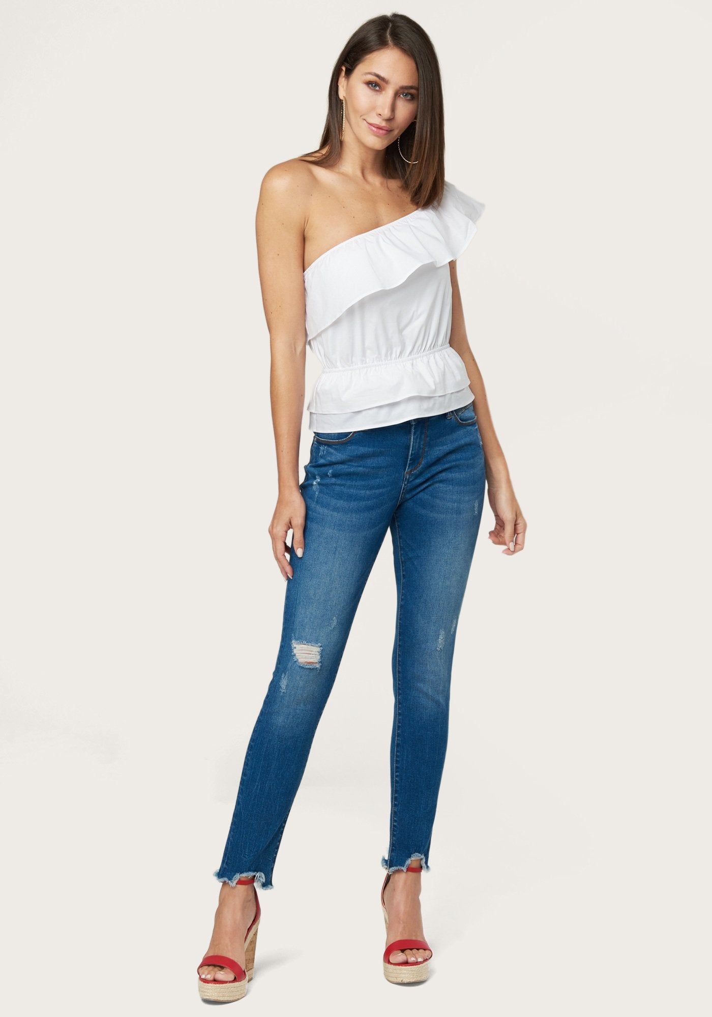 Ruffled One Shoulder Top sold by Bebe product image thumbnail 3