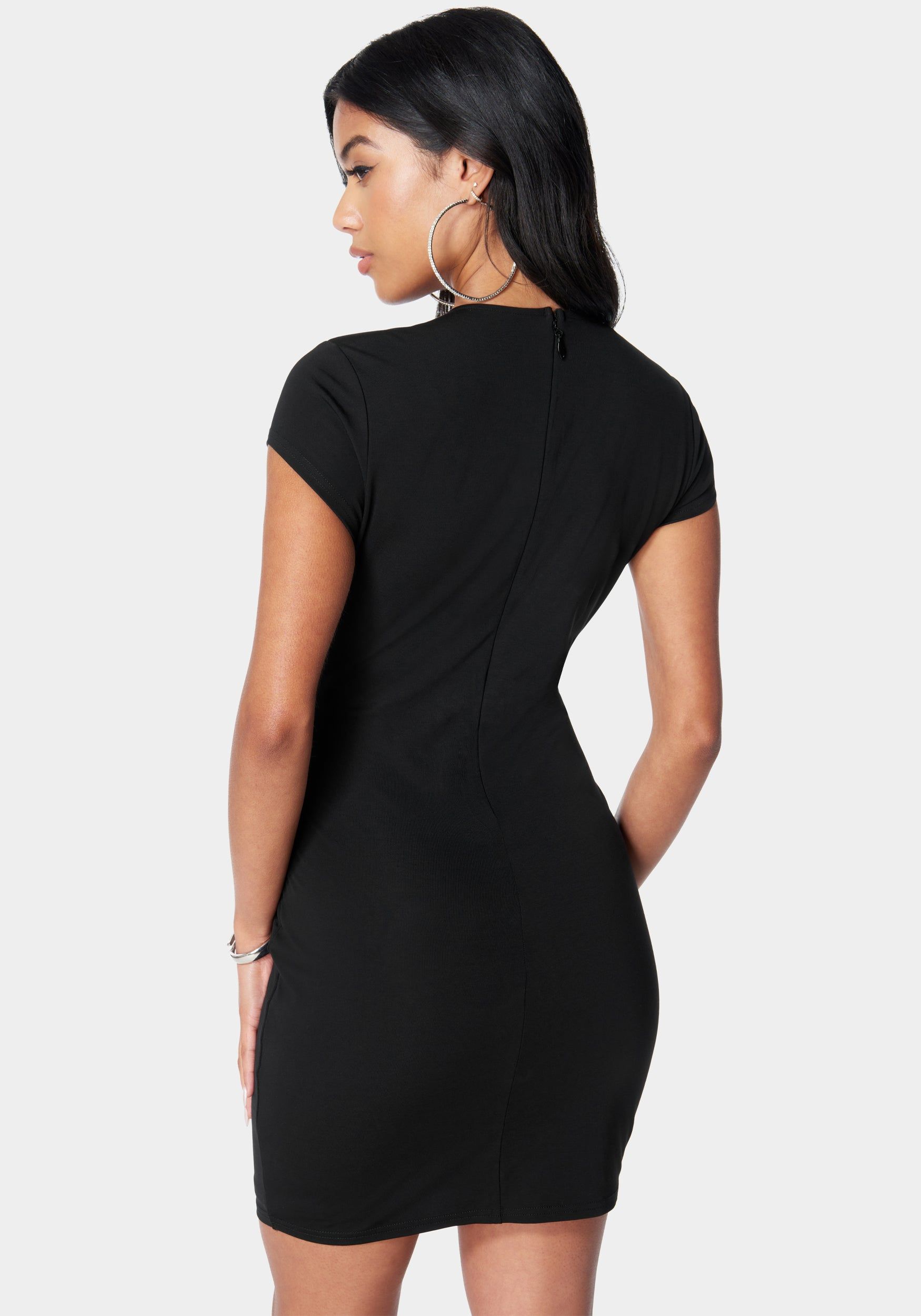 Cap Sleeve Sparkle Mini Dress sold by Bebe product image thumbnail 4