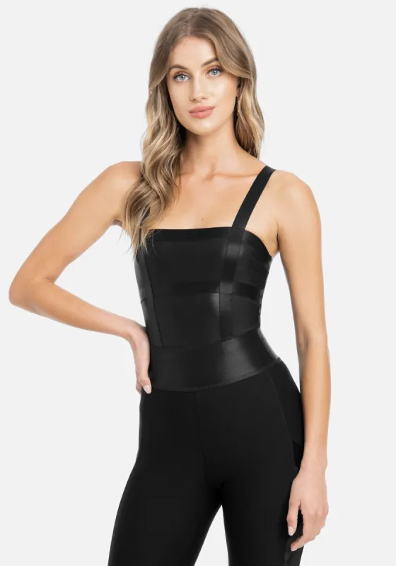 Stitch Detail Knit Bodysuit sold by Bebe