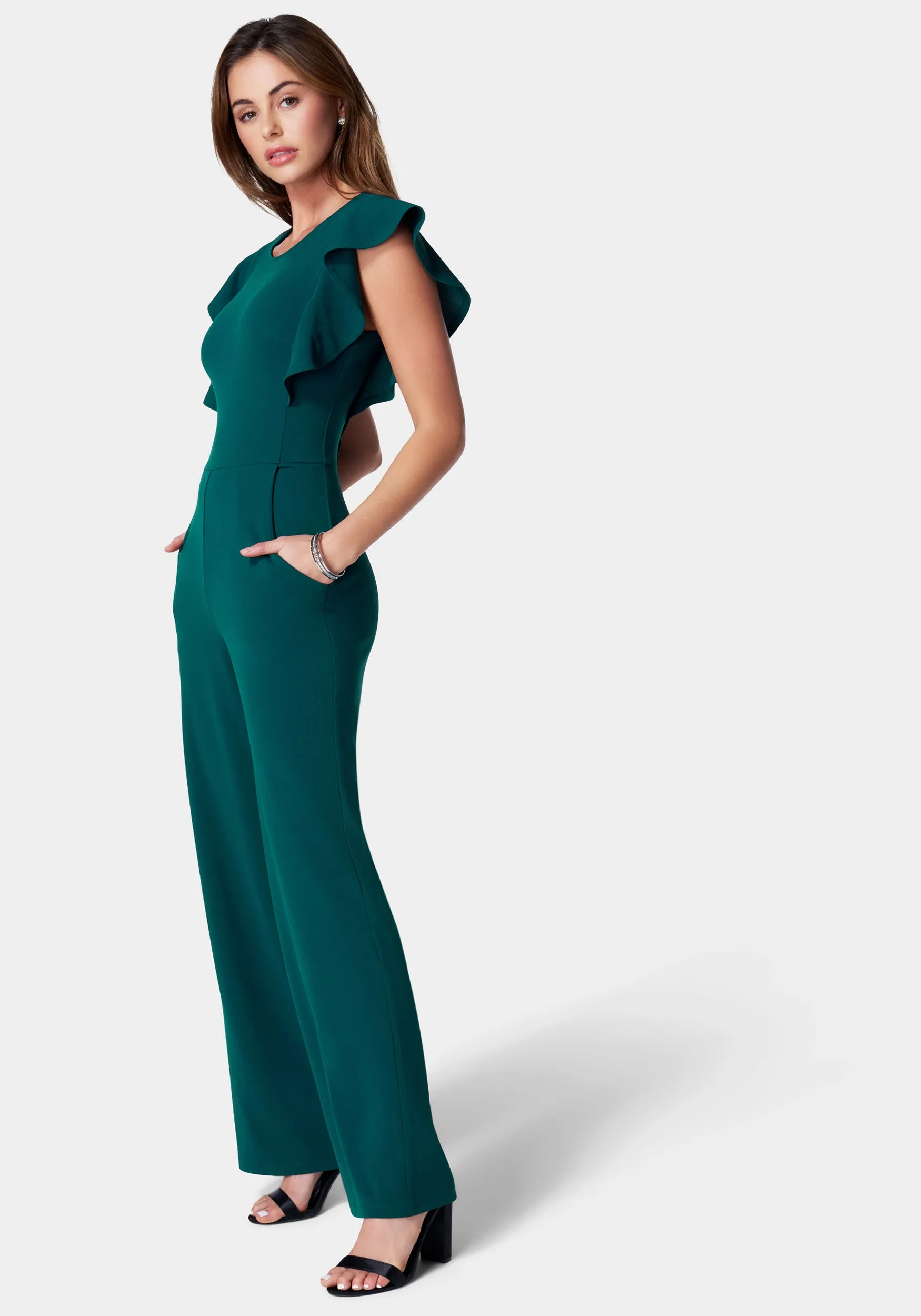 Flutter Sleeve Core Jumpsuit sold by Bebe product image thumbnail 2