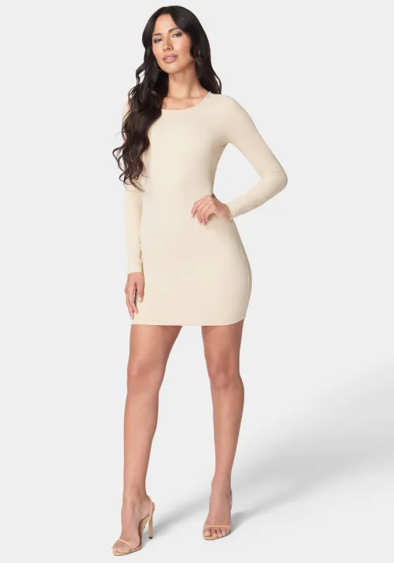 Tie Back Knit Mini Dress sold by Bebe