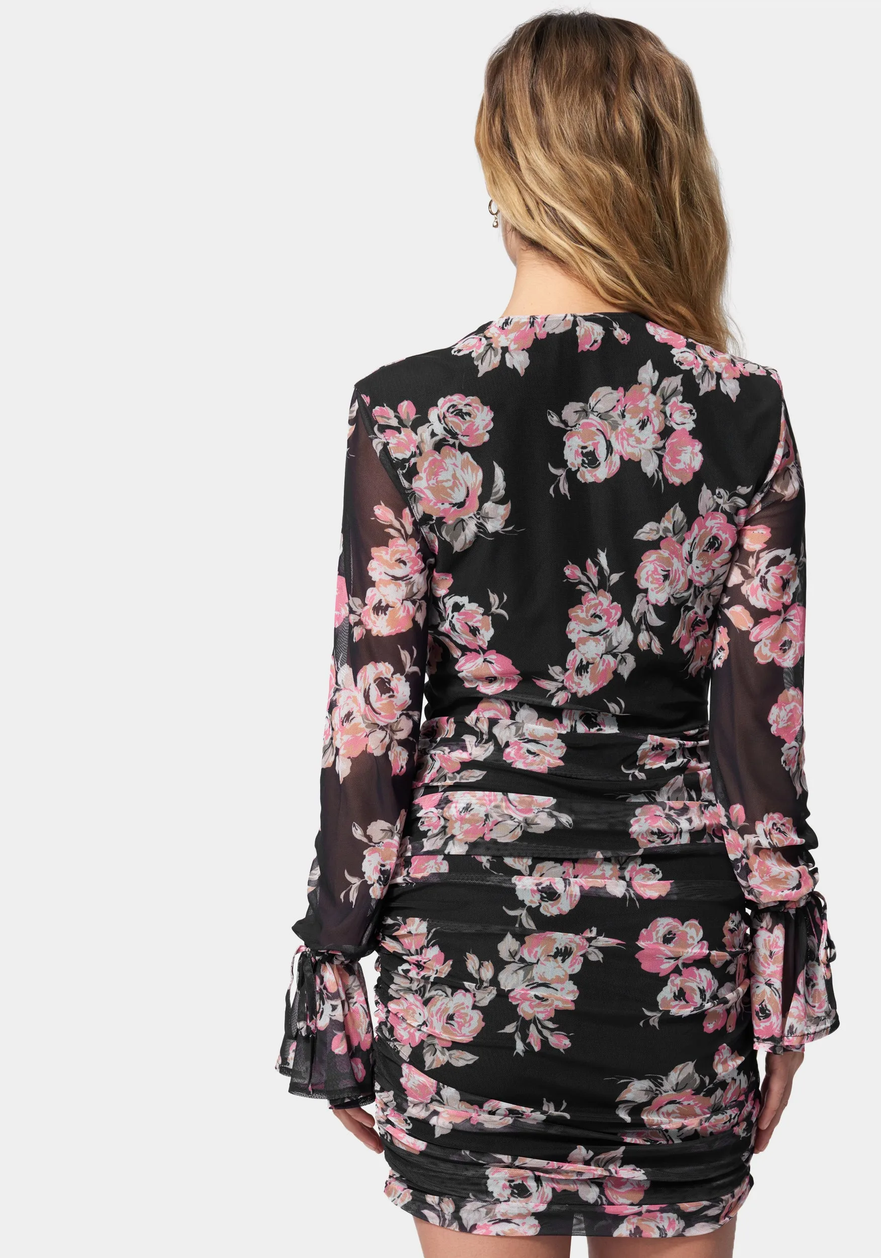 Drapey Mesh Bodycon Dress sold by Bebe product image thumbnail 3