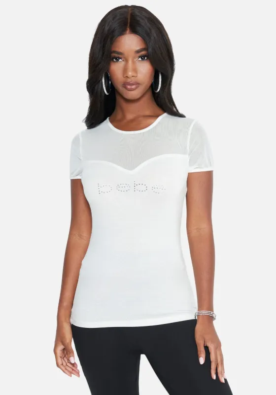 Logo Sweetheart Tee sold by Bebe