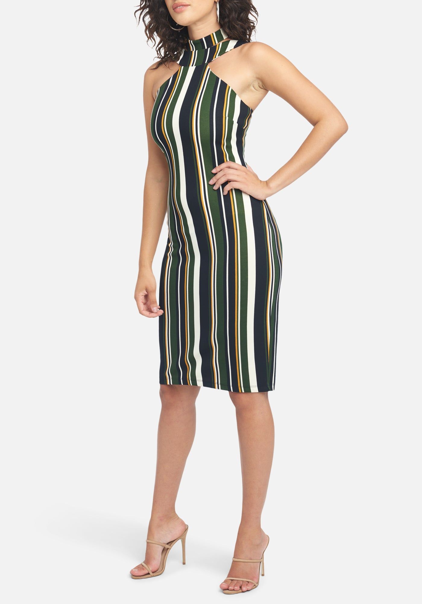 Halter Neck Multi Stripe Midi sold by Bebe product image thumbnail 2