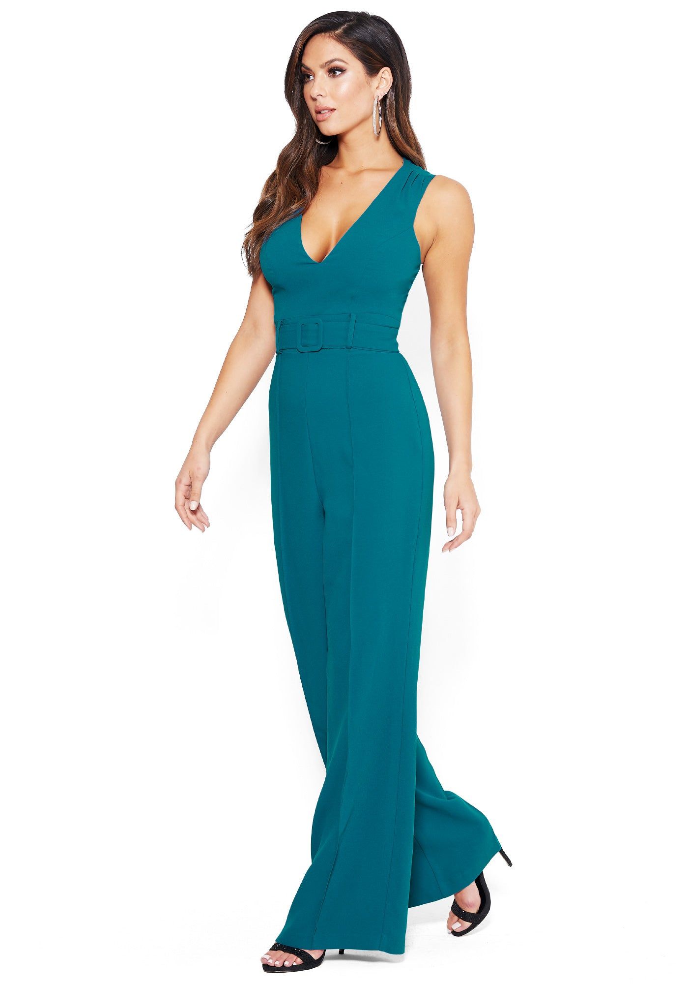 Wide Leg Belted Jumpsuit sold by Bebe product image thumbnail 3