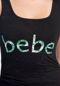 Printed Bebe Logo Side Tie Tank sold by Bebe