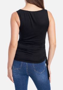 Printed Bebe Logo Side Tie Tank sold by Bebe