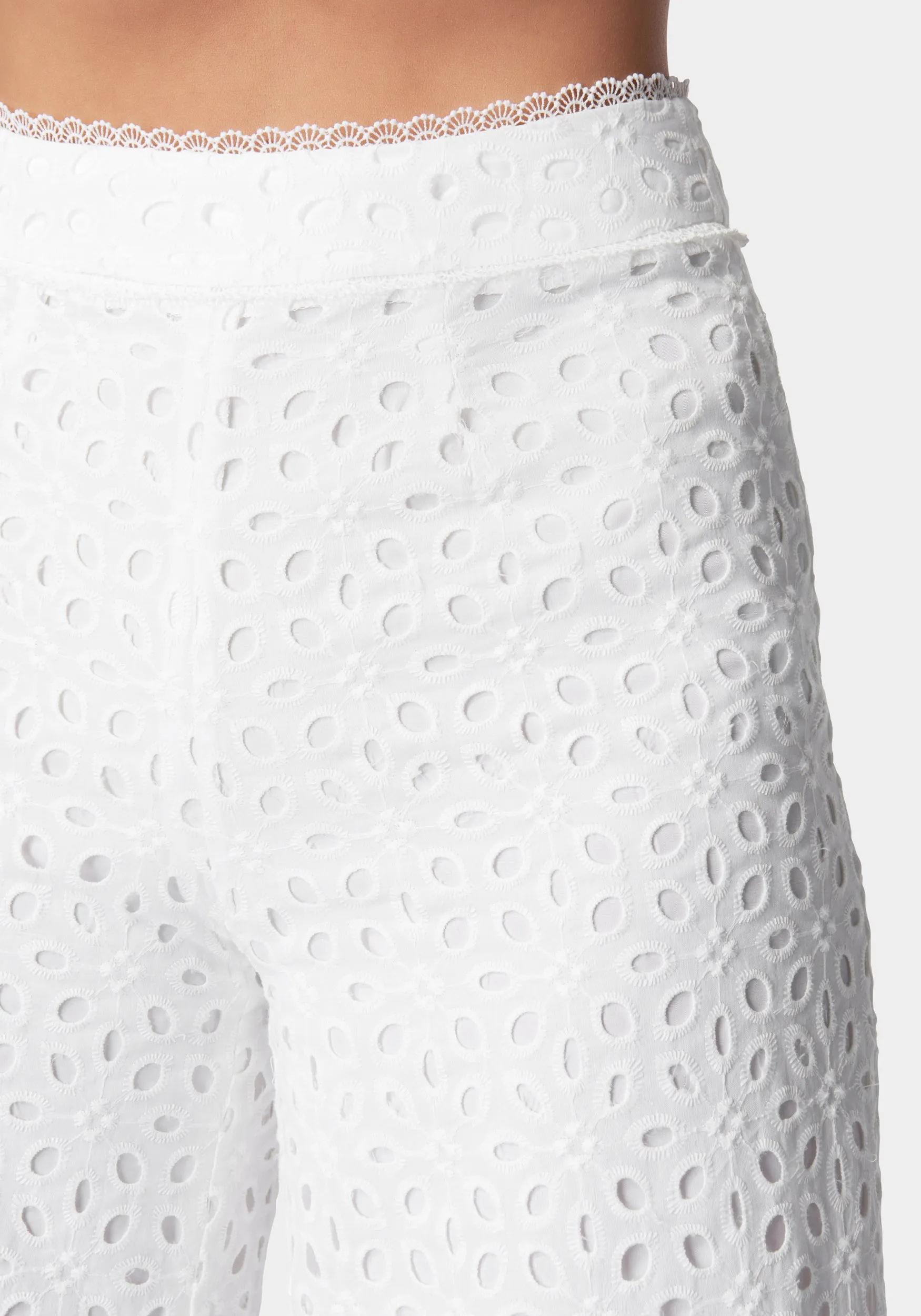 Eyelet Detail Wide Leg Pant sold by Bebe product image thumbnail 4