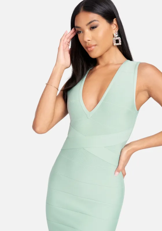 Double V Mini Bandage Dress sold by Bebe