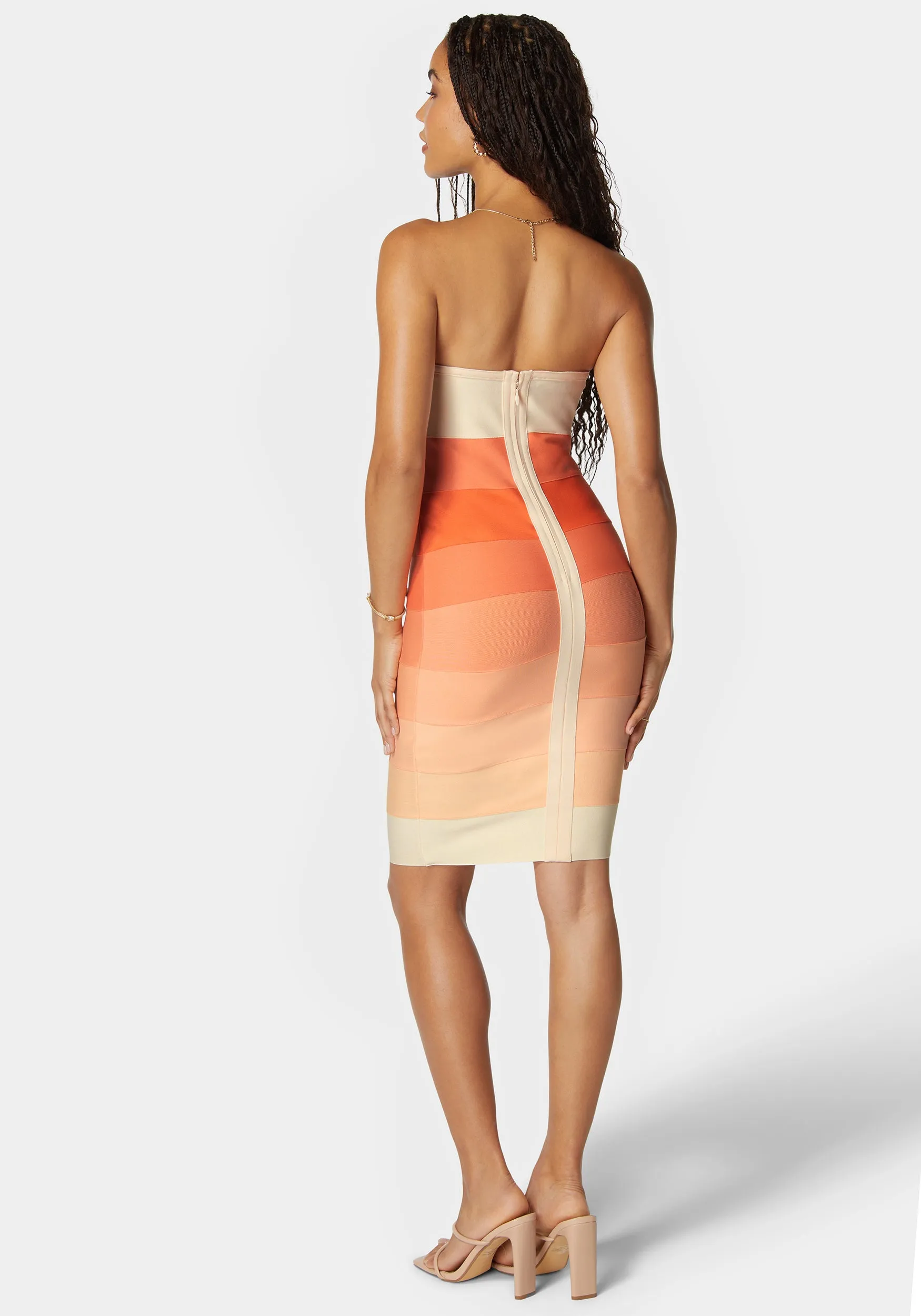 Strapless Colorblock Bandage Midi sold by Bebe product image thumbnail 3