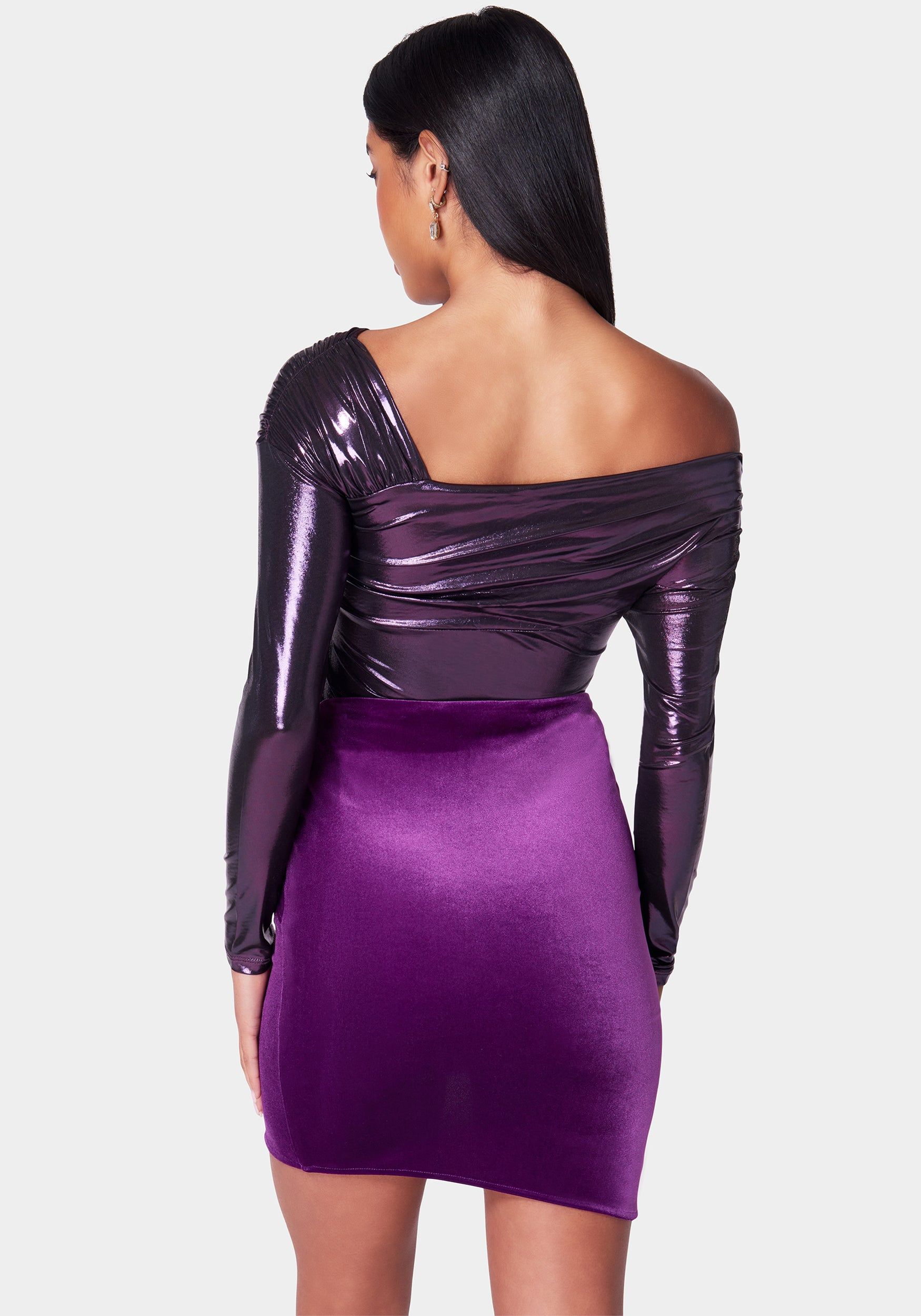 Asymmetric Draped Knit Top sold by Bebe product image thumbnail 3