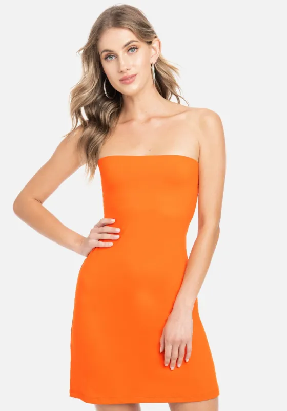 Strapless Mini Tube Luxe Dress sold by Bebe