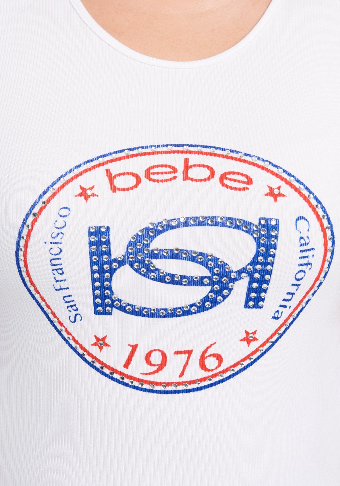 Bebe Logo Interlock Rib Tee sold by Bebe product image thumbnail 3