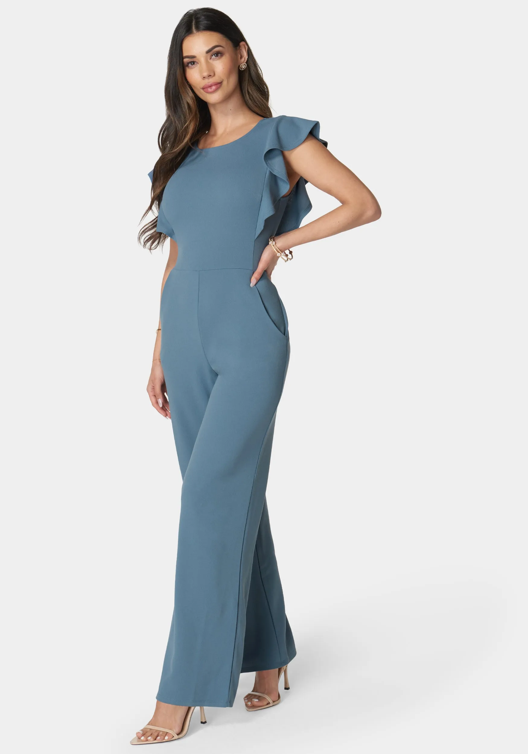 Flutter Sleeve Core Jumpsuit sold by Bebe product image thumbnail 2
