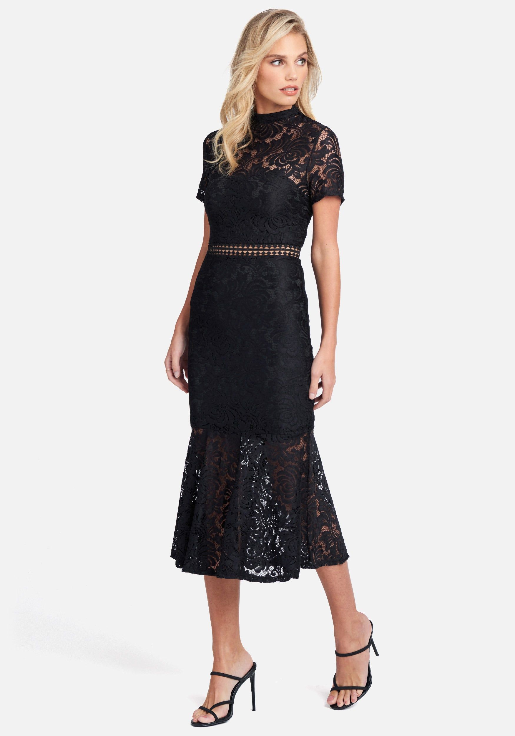 Lace Flare Skirt Dress sold by Bebe product image thumbnail 2