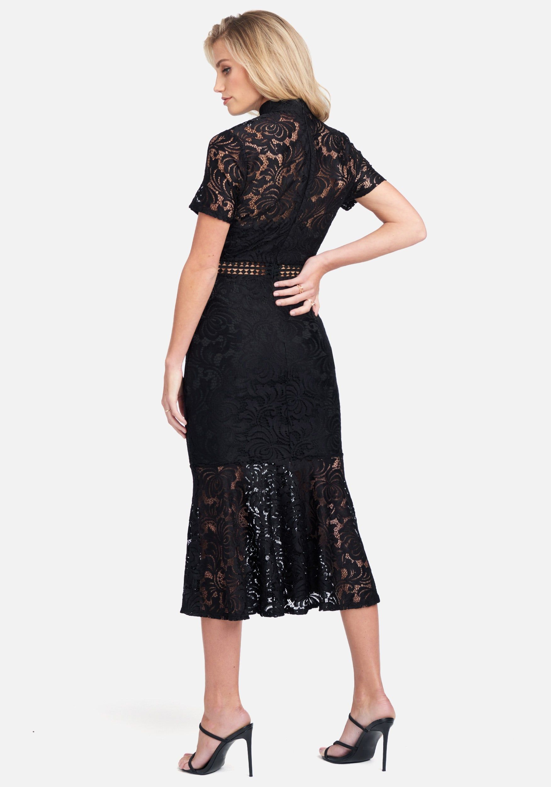 Lace Flare Skirt Dress sold by Bebe product image thumbnail 3