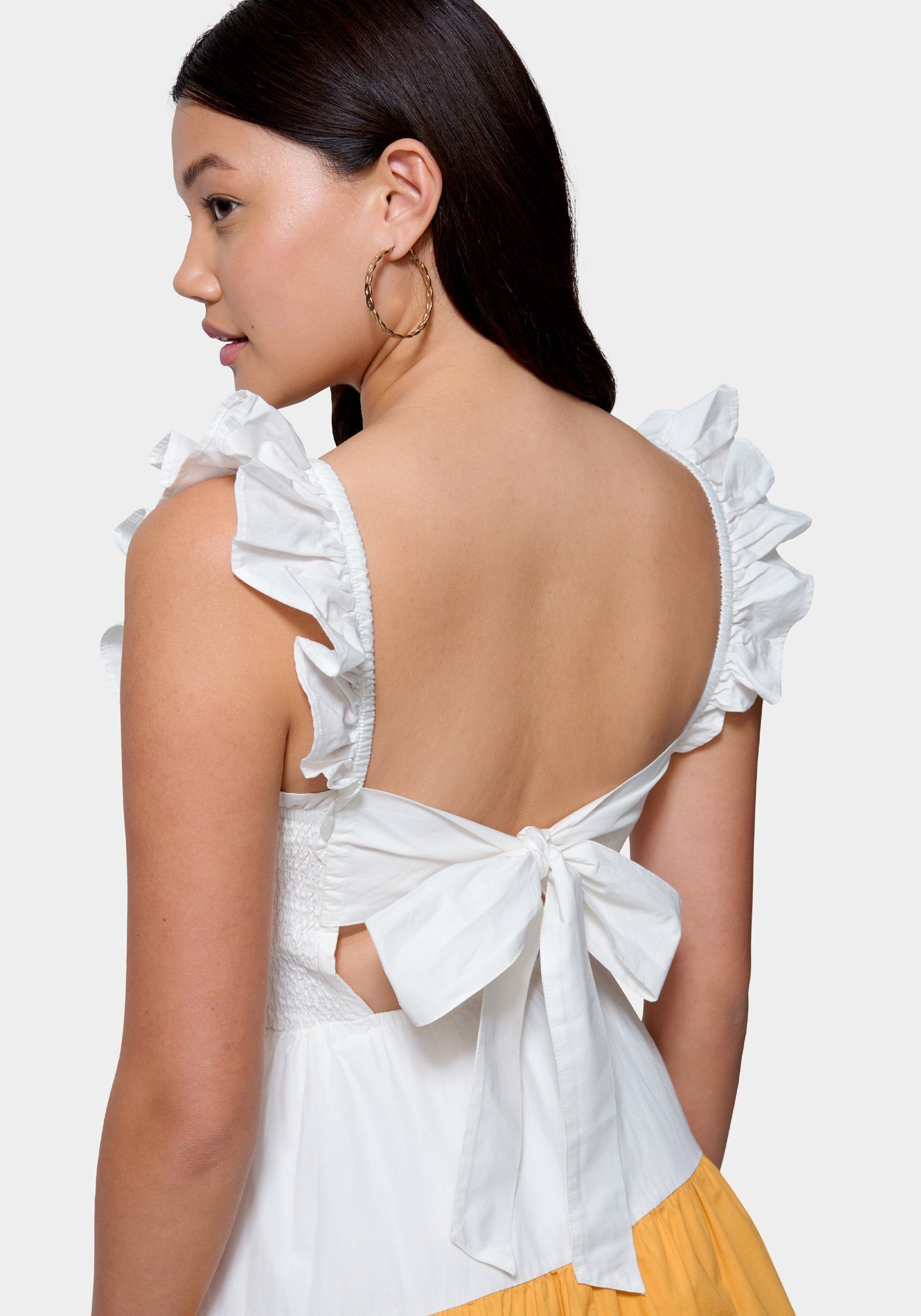 Color Block Ruffle Dress sold by Bebe product image thumbnail 5