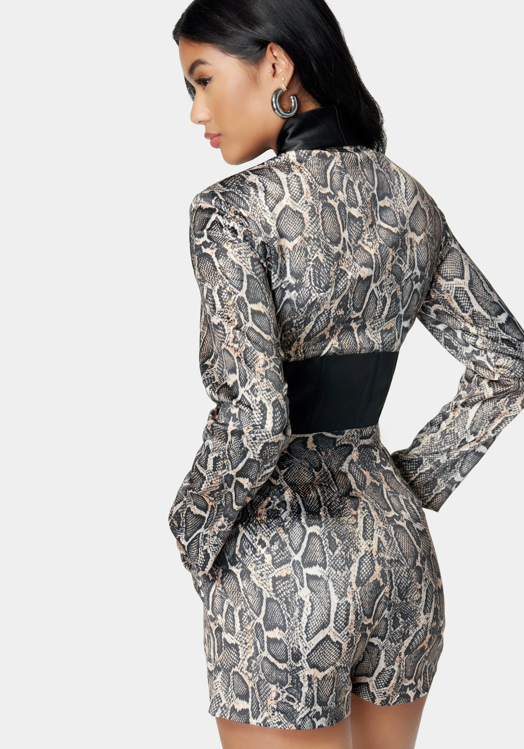 Printed Blazer Romper sold by Bebe product image thumbnail 3