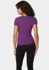 Bebe Logo Short Sleeve Scoop Neck Single Stone Rib Top sold by Bebe