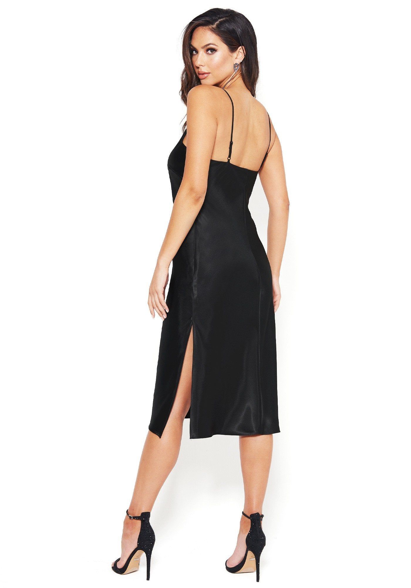 Satin Midi Slip Dress sold by Bebe product image thumbnail 3