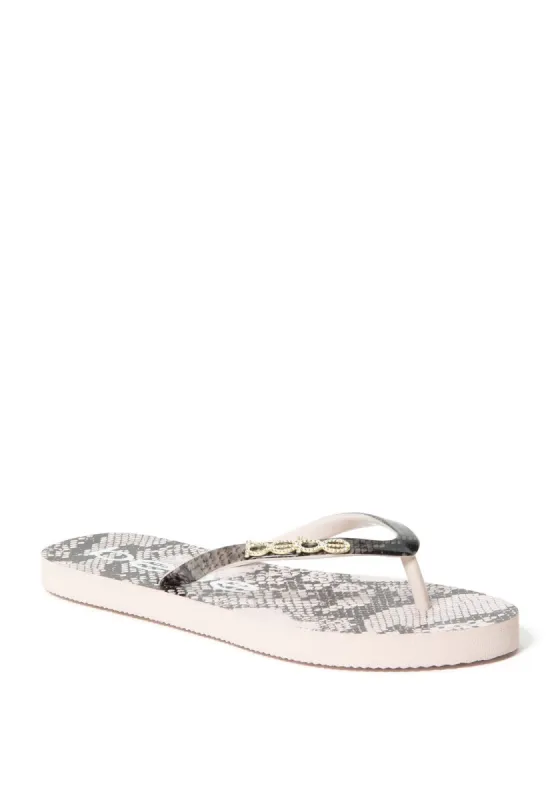 Thalia Logo Flip Flops sold by Bebe