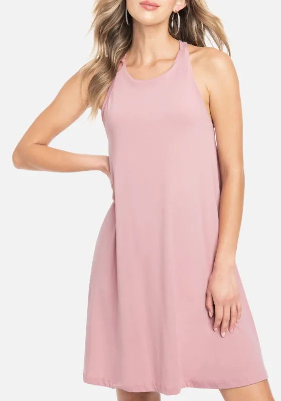 A-Line Halter Luxe Dress sold by Bebe