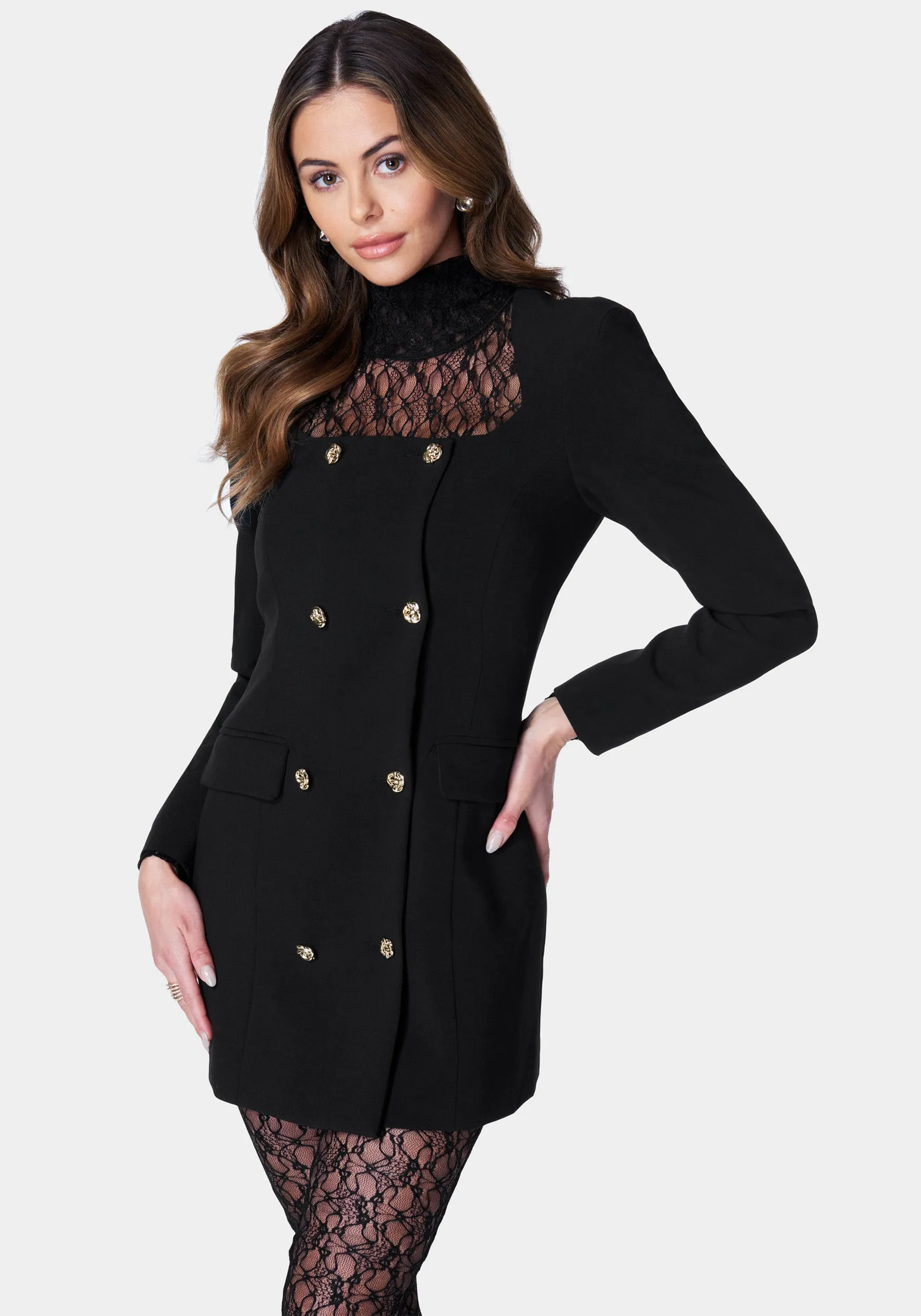 Open Neck Tailored Blazer sold by Bebe product image thumbnail 2