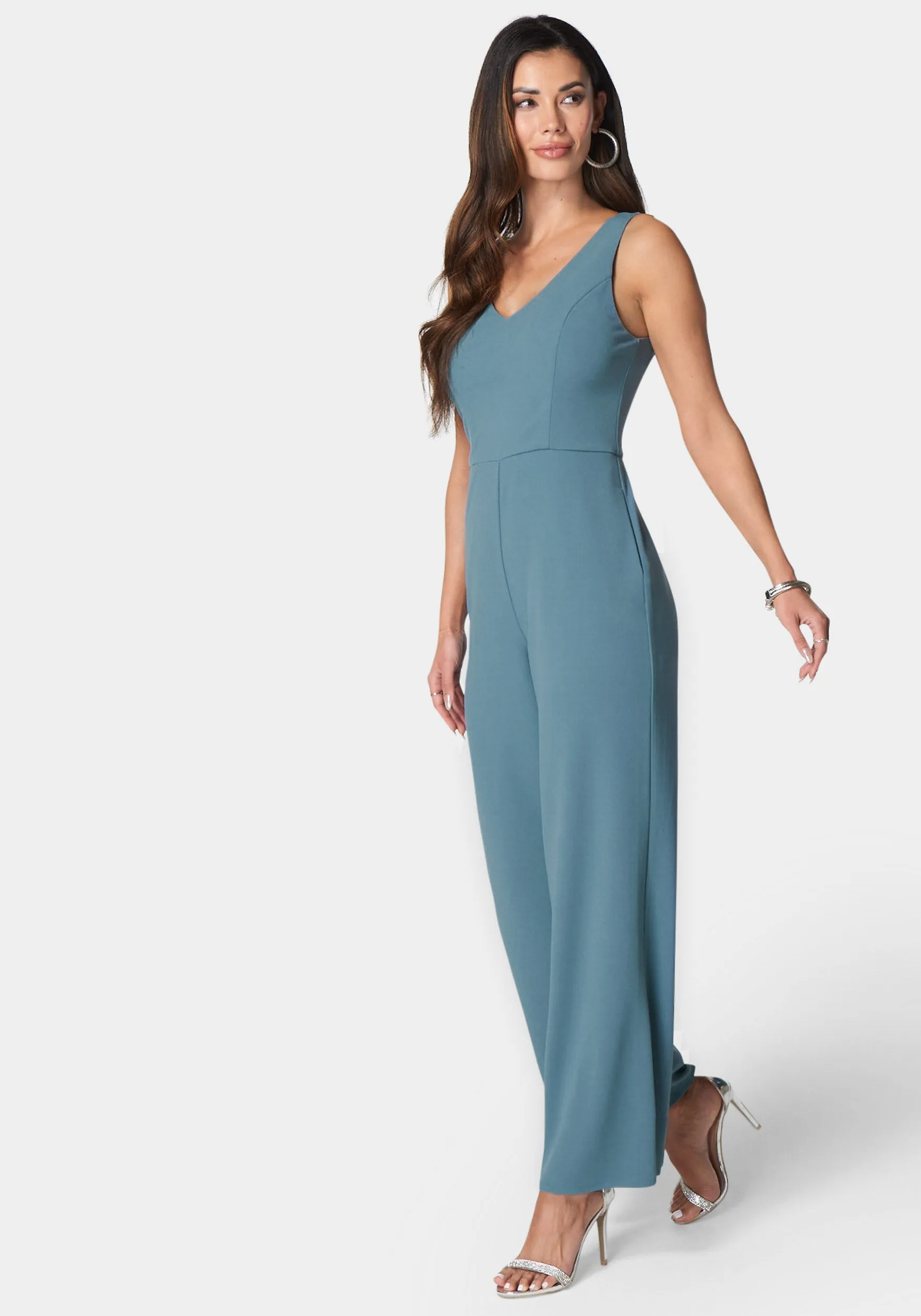 V Neck Core Jumpsuit sold by Bebe product image thumbnail 2