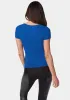 Bebe Logo Short Sleeve Scoop Neck Single Stone Rib Top sold by Bebe
