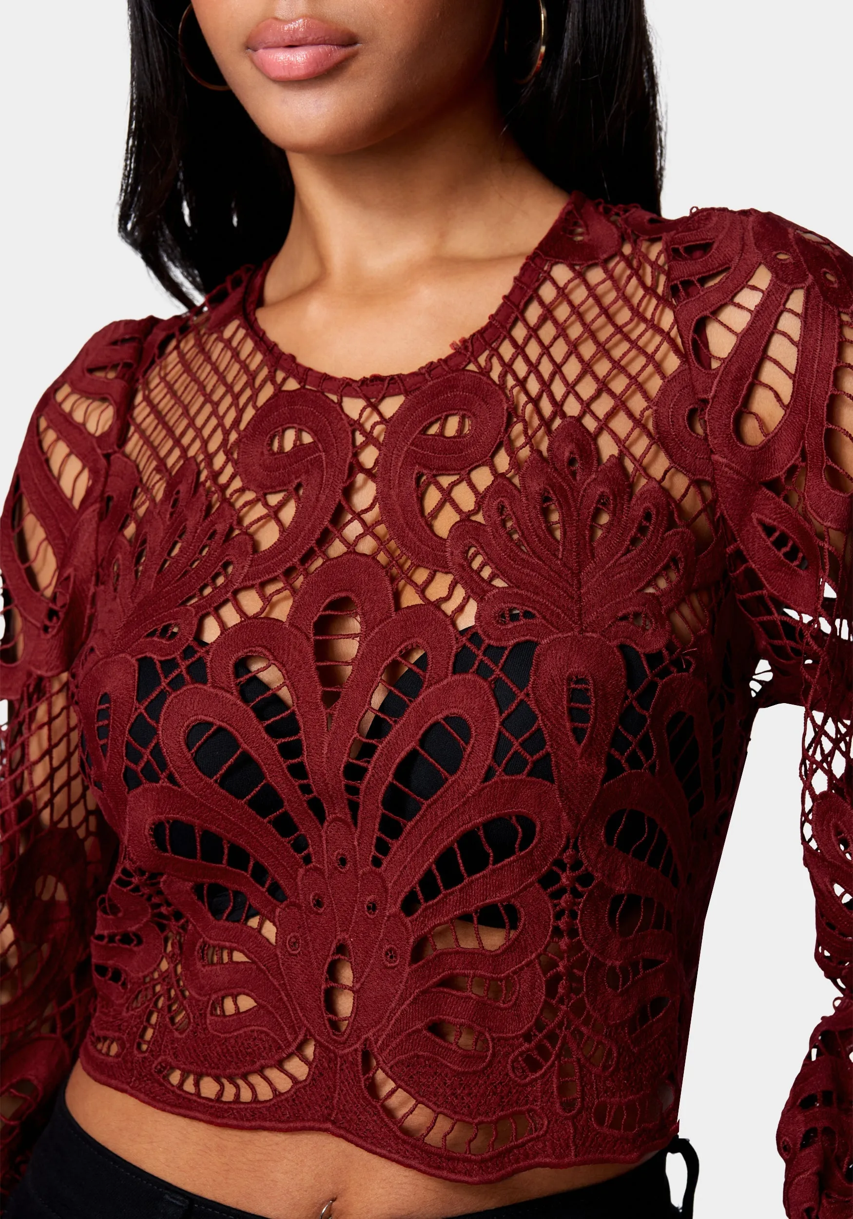 Placement Lace Blouse sold by Bebe product image thumbnail 4