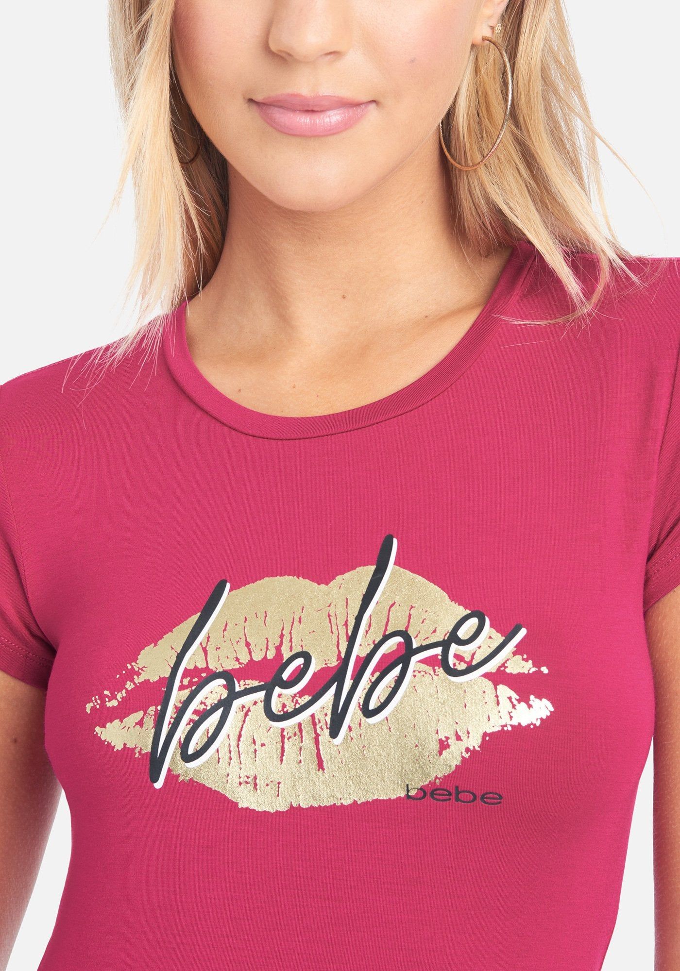Bebe Logo Cursive Lip Tee sold by Bebe product image thumbnail 4