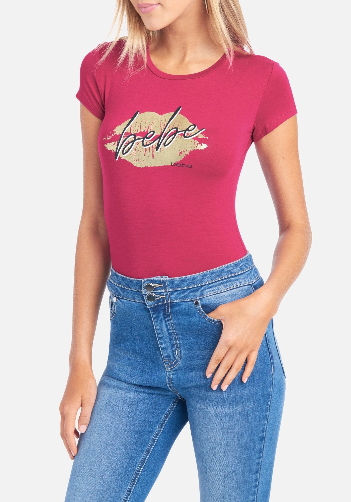 Bebe Logo Cursive Lip Tee sold by Bebe product image thumbnail 2