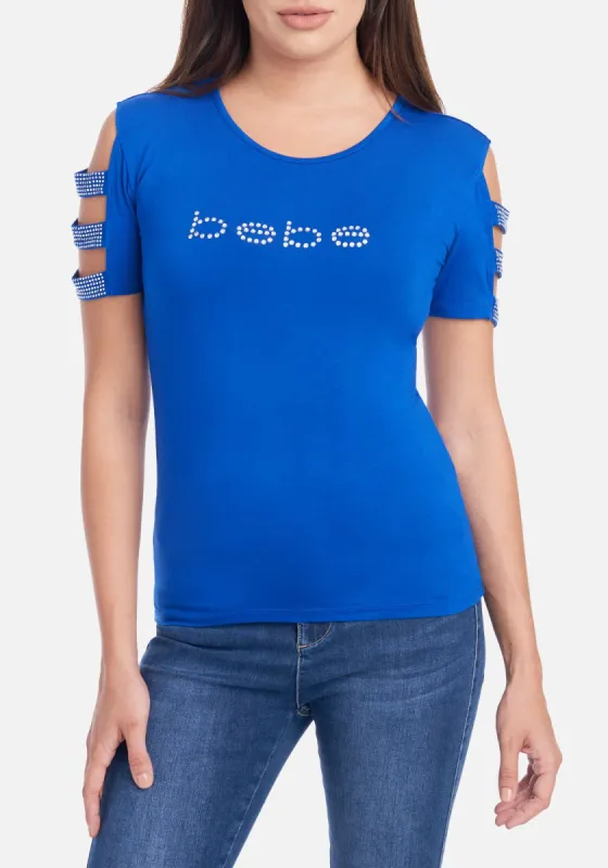Bebe Logo Cutout Jersey Tee sold by Bebe