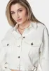 Dropped Shoulder D Ring Detail Oversized Denim Jacket sold by Bebe