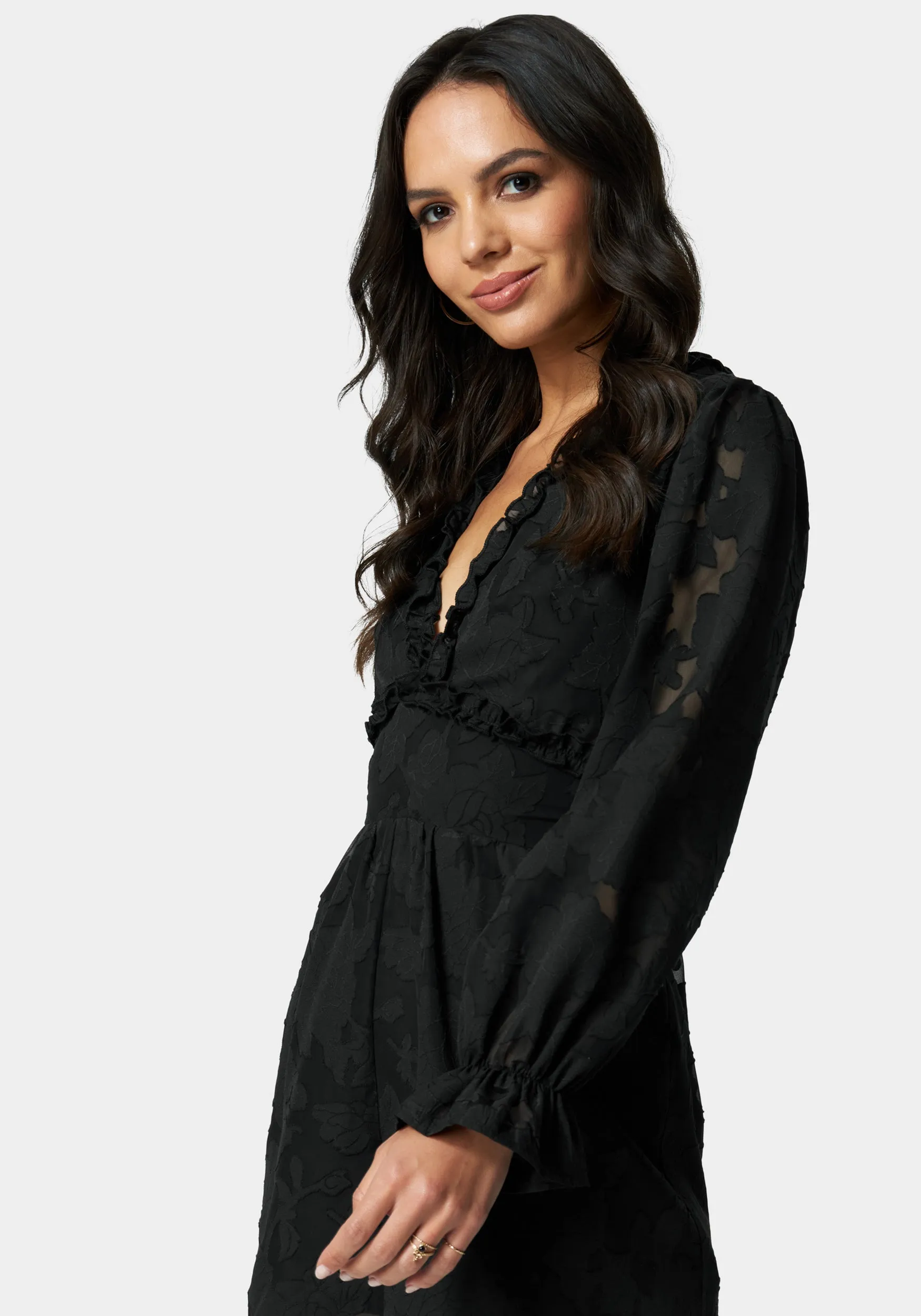Open Back Ruffle Romper sold by Bebe product image thumbnail 2