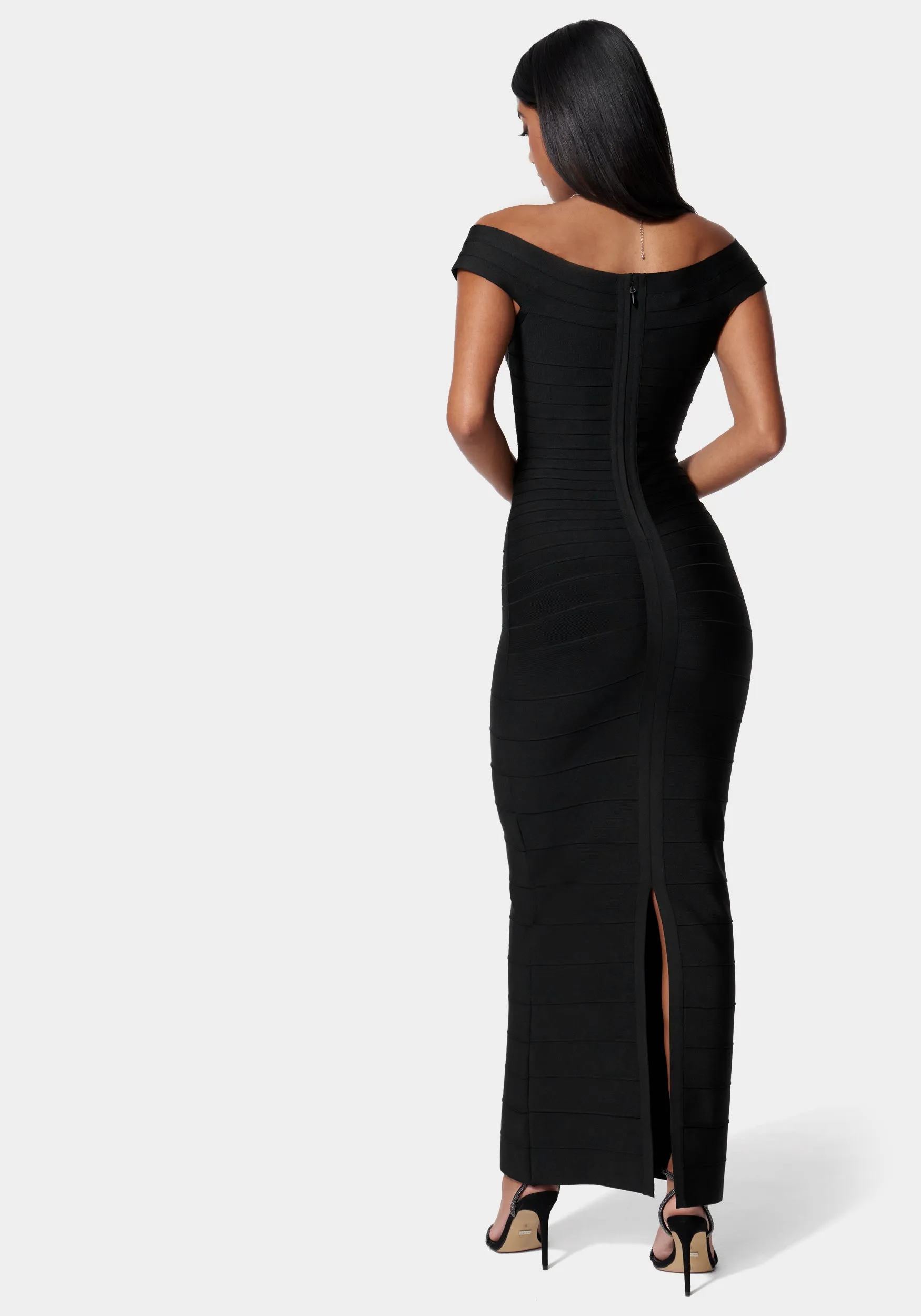 Luxe Bandage Off Shoulder Gown sold by Bebe product image thumbnail 3