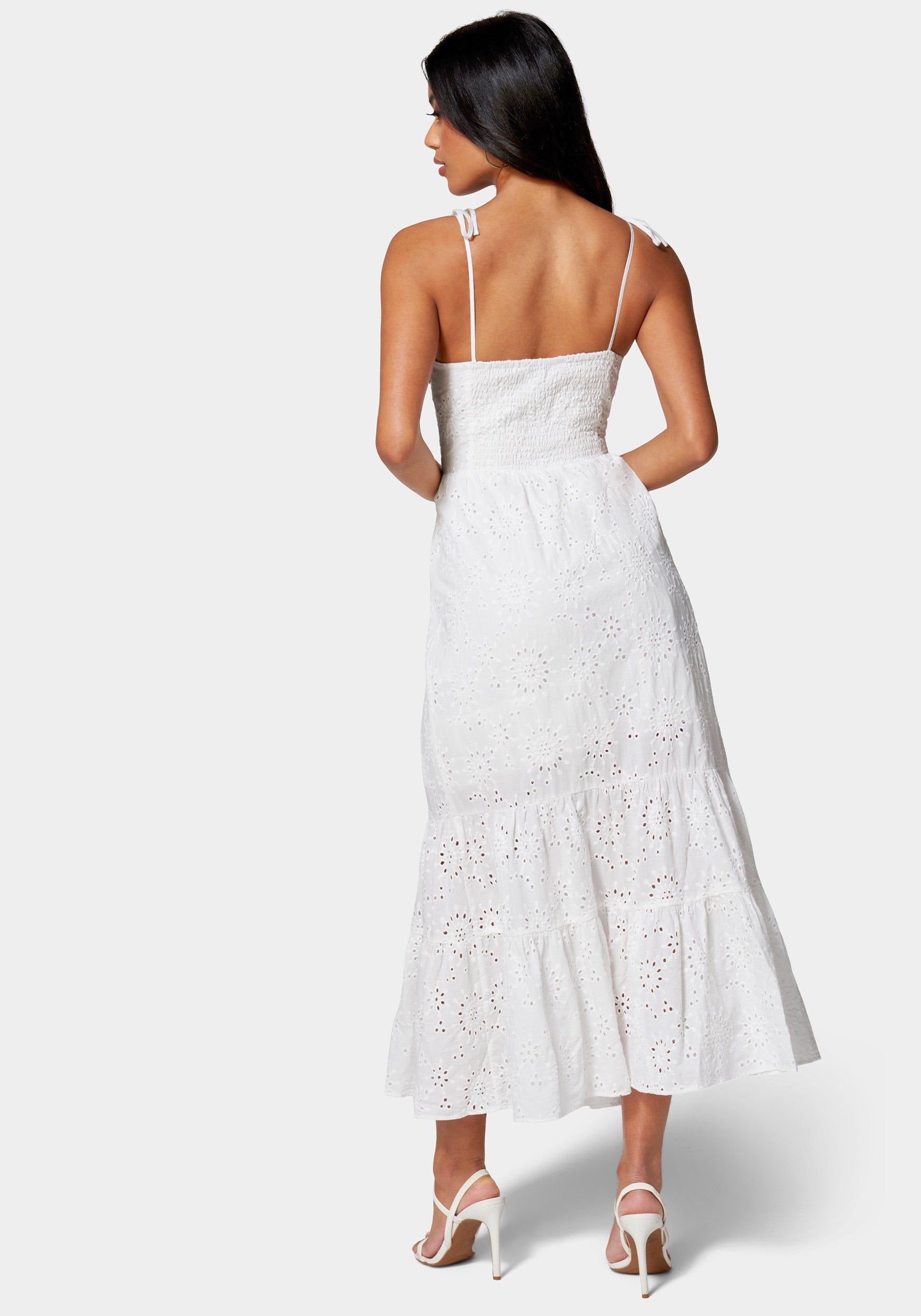 Tie Shoulder Eyelet Dress sold by Bebe product image thumbnail 3