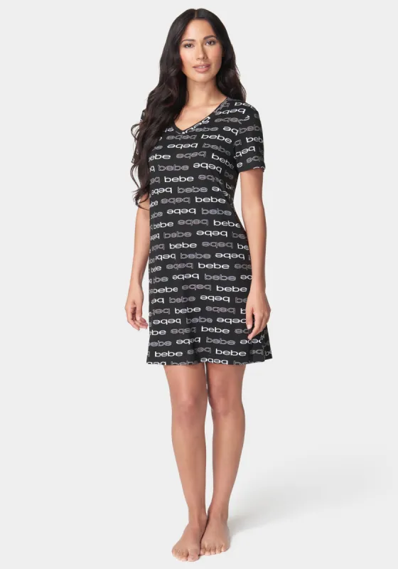 V-Neck Printed Logo Dormshirts sold by Bebe