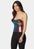 Strapless Scoop Neck Sequin Bustier Top sold by Bebe