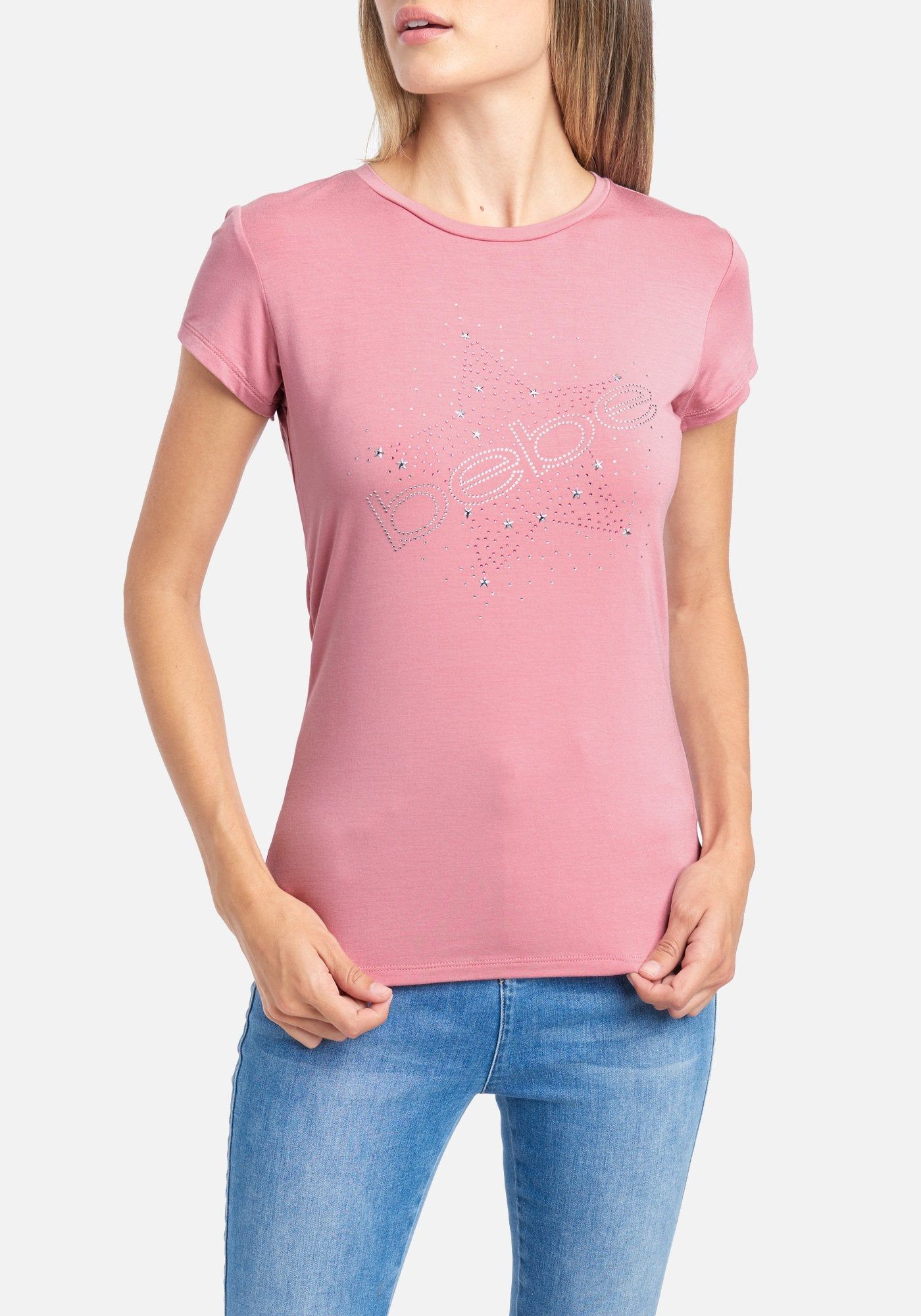 Bebe Logo Rhinestone Tee sold by Bebe