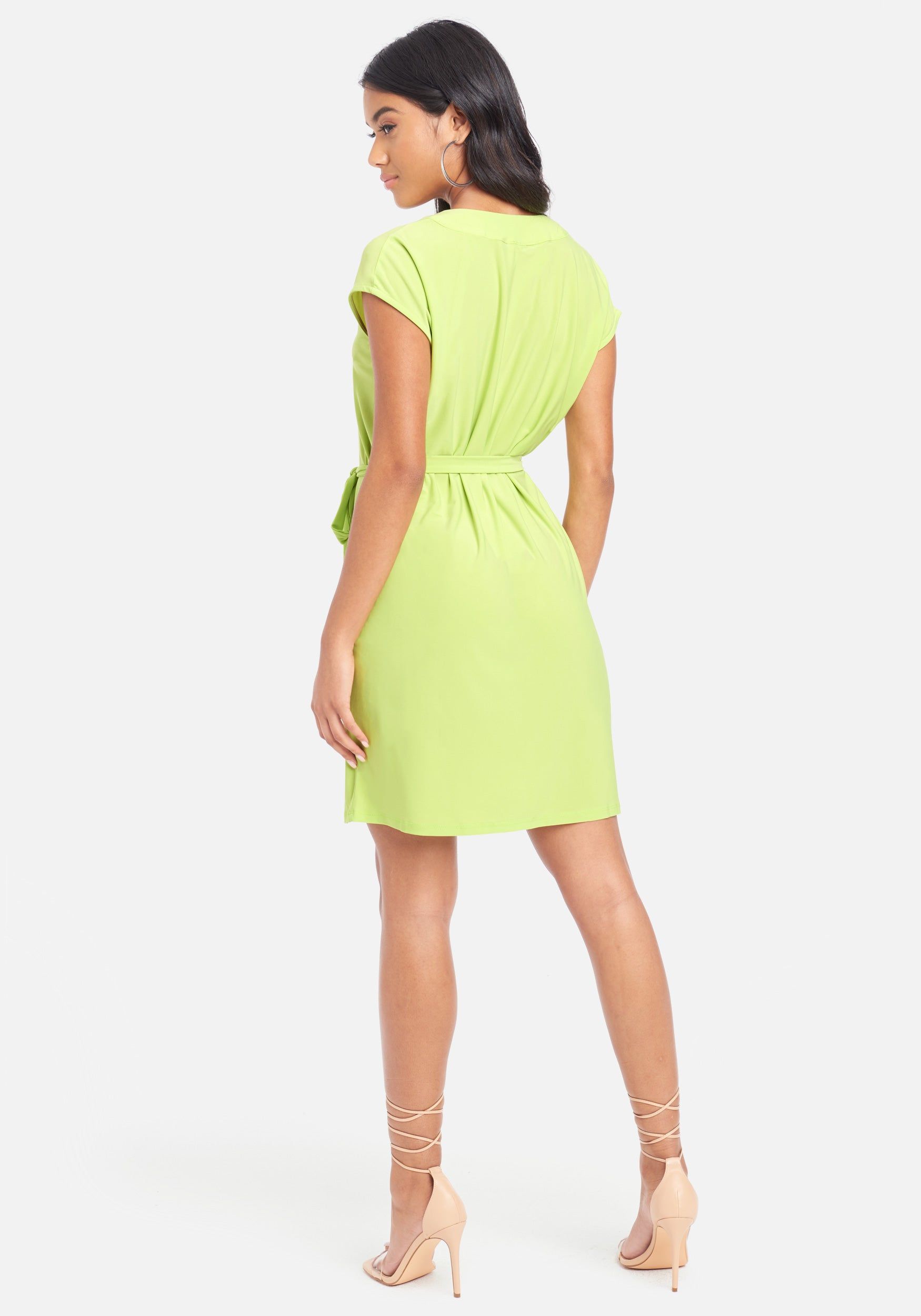 Tie Wrap Short Sleeve Dress sold by Bebe product image thumbnail 3
