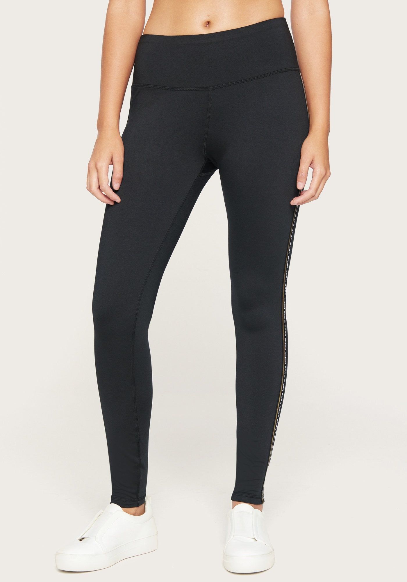Bebe Sport Lurex Stripe Legging sold by Bebe