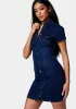 Short Sleeve Button Down Denim Dress sold by Bebe