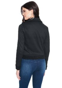Faux Suede Sherpa Jacket sold by Bebe