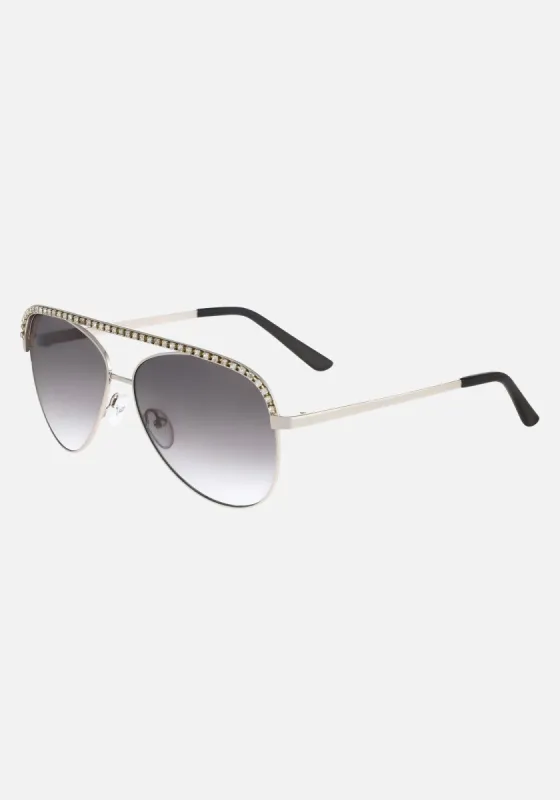 Crystal Aviator Sunglasses sold by Bebe
