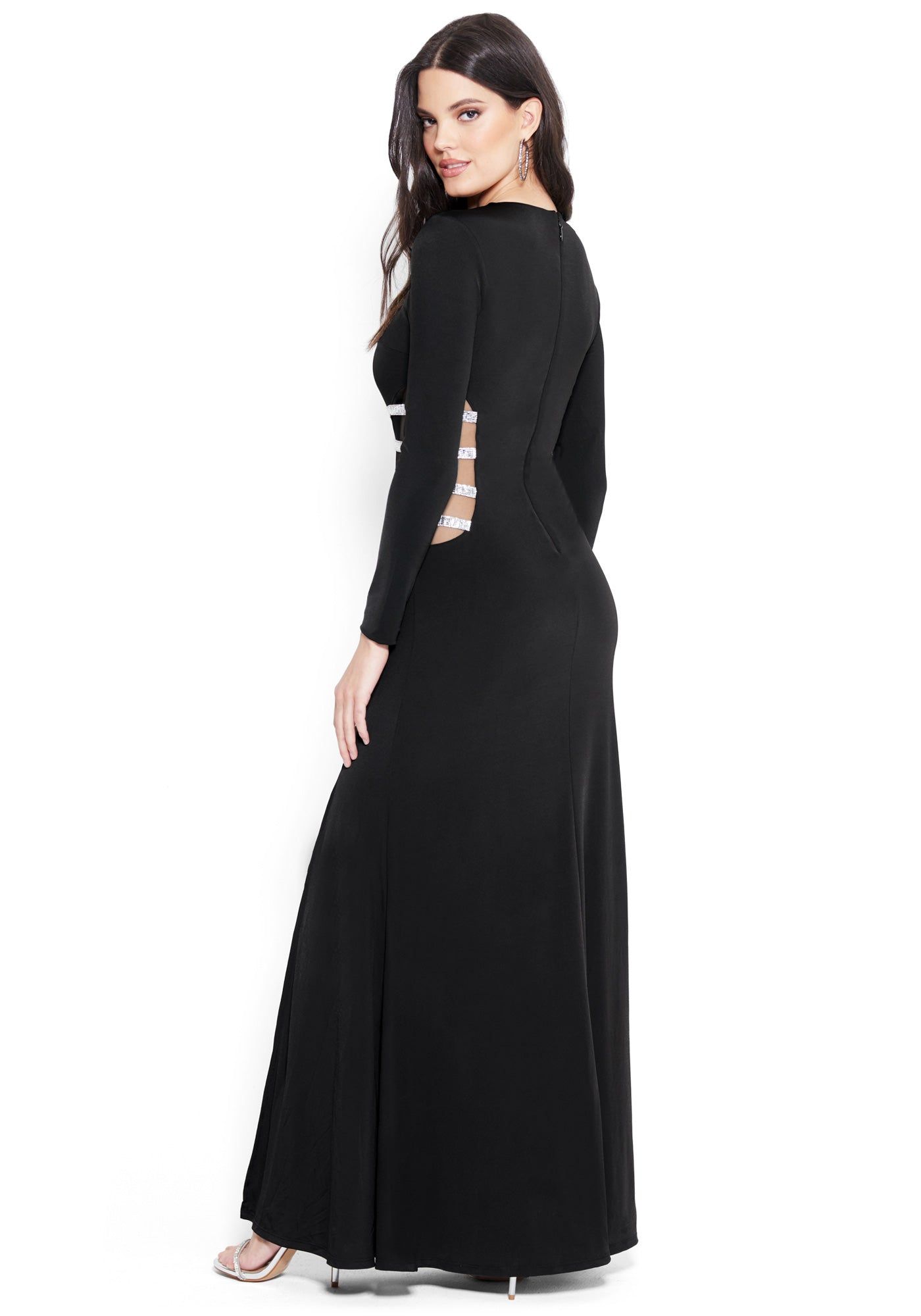 Sparkly V-Neck Gown sold by Bebe product image thumbnail 3